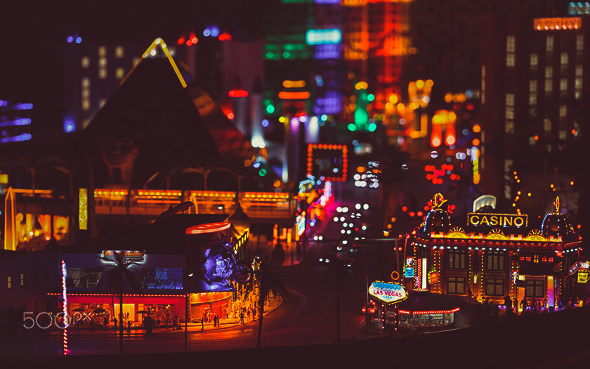Ночной Лас-Вегас в миниатюре
